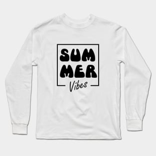 Black and white inscription summer Long Sleeve T-Shirt